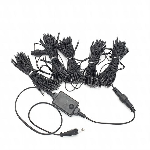 무뚜기 전구 줄조명 검정선 300구 DC24V LED, 4색컬러