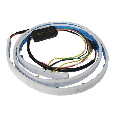 무빙 4Way 실리콘 면발광 스마일등 LED바 120cm, 아이스블루 + 클린레드, 1개