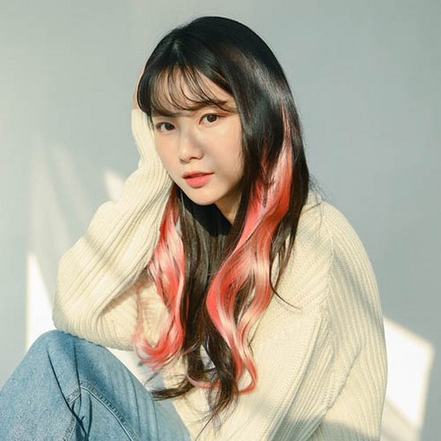가발매니아 퍼스널 믹스 컬러피스 고열사 브릿지 2p, 코랄믹스, 1세트