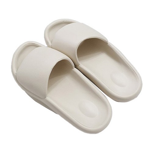 디아 층간소음방지 거실화 통통 쿠션 슬리퍼 3cm, 아이보리