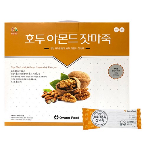 오양식품 호두 아몬드 잣 마죽, 21g, 80개입, 1개