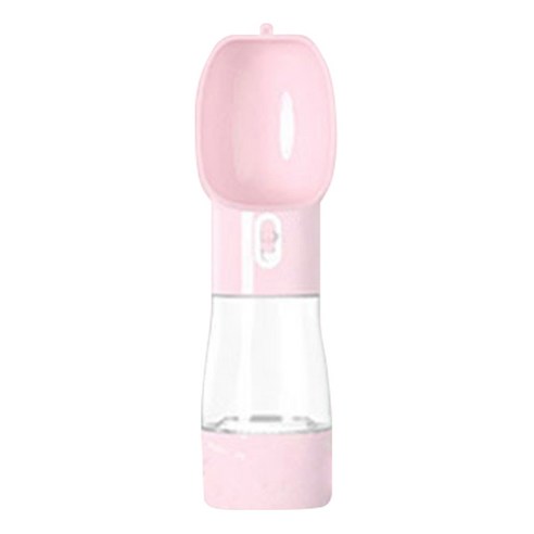 솔리드룸 반려동물 2 in 1 휴대용 텀블러, 핑크, 1개