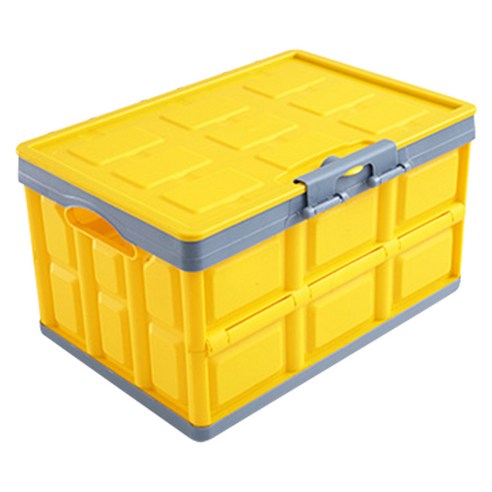 순잠 차박 캠핑 접이식 폴딩박스 30L, 노랑, 1개