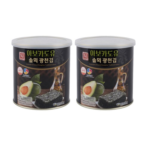 솔뫼식품 더국민 아보카도유 광천김, 30g, 2개