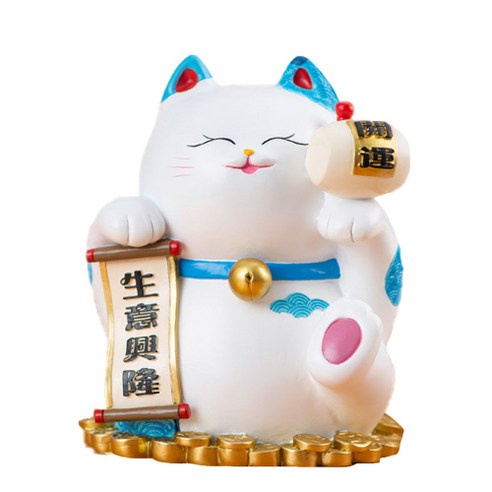 데코 행운의 고양이 저금통, 블루, 1개