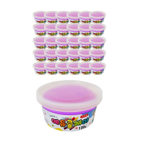 토단교재 에듀 유아용 클레이 60p, 보라, 120g, 1개