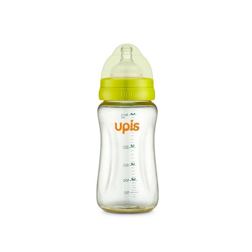 유피스 프리미엄 PPSU 젖병 300ml 젖꼭지 뚜껑, 그린, 1개