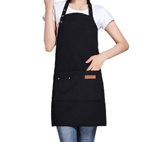 스타 베이직 단추 포인트 앞치마 68 x 90 cm, Type 01, 1개