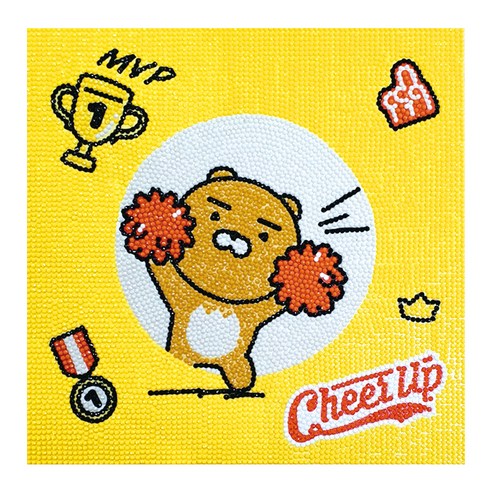 아이러브페인팅 카카오프렌즈 DIY 보석십자수 큐빅 페인팅, 화이팅 라이언, 1세트