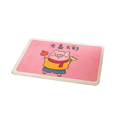 물흡수 큐티 애니멀 발매트 L 60 x 90 cm, 돼지, 1개