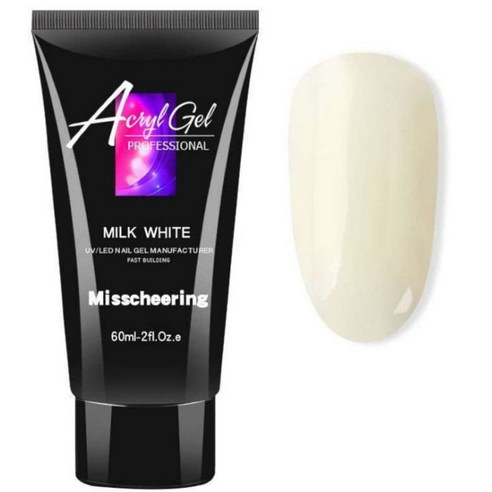 미스치어링 폴리젤 네일 연장 60ml, MILK WHITE, 1개