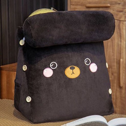 아리아즈 캐릭터 삼각 등받이 쿠션, 곰