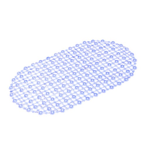 JCP 논슬립 버블 라운드 매트 66 x 37 cm, 블루, 1개