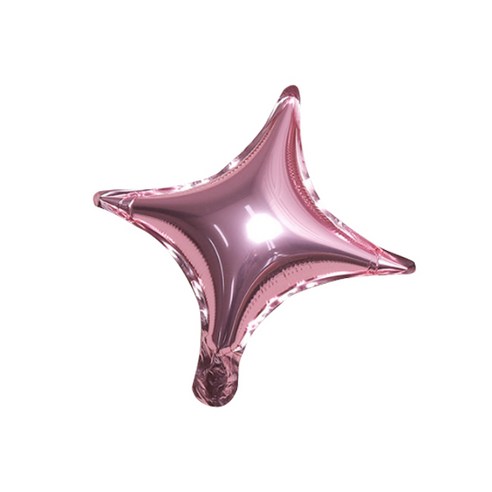 조이파티 은박 사각 별풍선 자동실링 26cm, 핑크, 50개