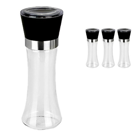 소금 앤 후추 블랙 그라인더, 4개, 180ml