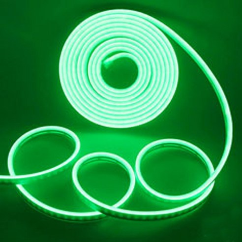 엘스토리몰 LED 네온 아트 플렉스 줄조명 6mm x 5m 12V, 그린, 1개