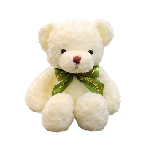 네이처타임즈 곰돌이 테디 봉제인형, 리본 화이트, 70cm