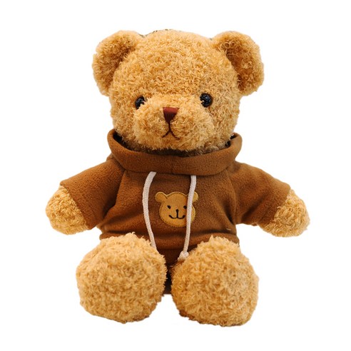 네이처타임즈 곰돌이 테디 봉제인형, 맨투맨 브라운, 50cm