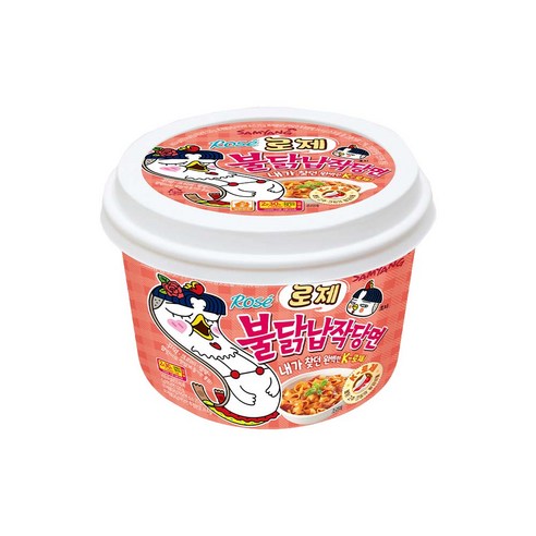 불닭볶음면 로제 불닭 납작 당면 169.4g, 1개