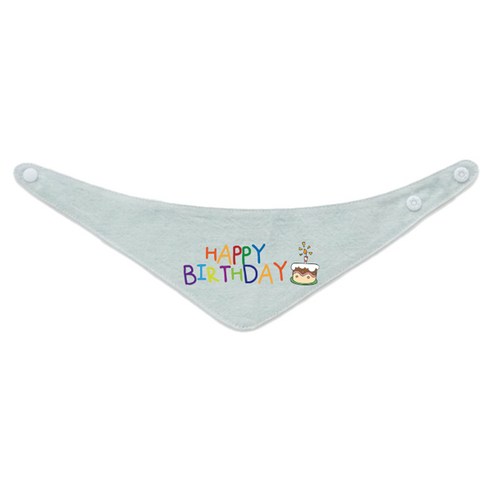 리토가토 반려동물 레터링 스카프 생일축하2 M, 민트, 1개
