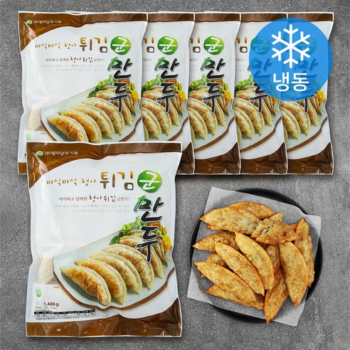 청아냉동식품 바삭바삭 청아 튀김 군만두 50개입 (냉동), 1.4kg, 6개