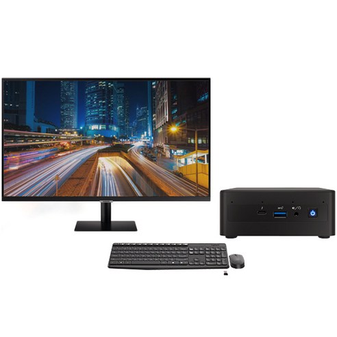 미니PC  AID 인텔 NUC 11 Performance Mini PC 11PAHi3 AIO-02 (i3-1115G4 80cm WIN10 Pro RAM 8GB M.2 128GB) + 키보드 + 마우스, 기본형