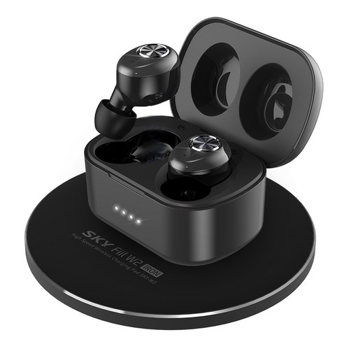 스카이 핏 X 무선 블루투스 5.0 이어폰 + 10W 고속 무선 충전패드, 블랙(이어폰), 나이트블랙(패드), IM-A110(이어폰), SKY-W2(패드)