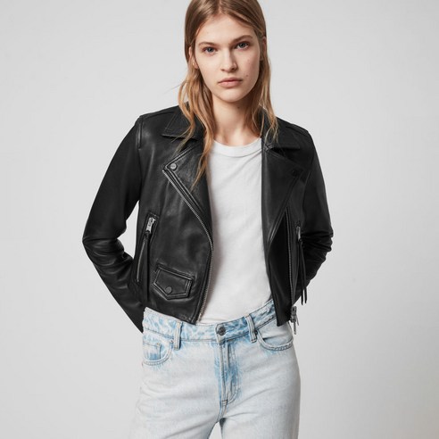 올세인츠 여성용 Leather ELORA BIKER 자켓