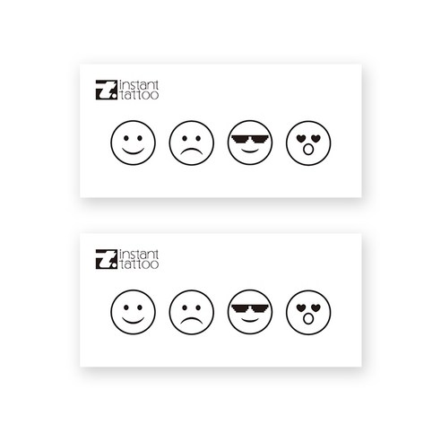 인스턴트타투 베이직, 이모지A, 2개