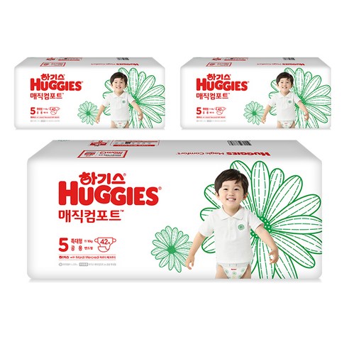 2021 신형 하기스 매직 컴포트 밴드형 기저귀 특대형 5단계 (11~16kg), 126매