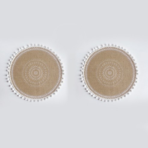 라온투유 인테리어 식탁 매트 2p, type 7, 380 x 380 x 10 mm