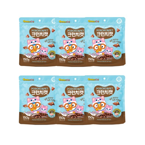 뽀로로펫 고양이 간식 크런치캣 150g x 6p, 닭고기 + 타우린 혼합맛, 1개