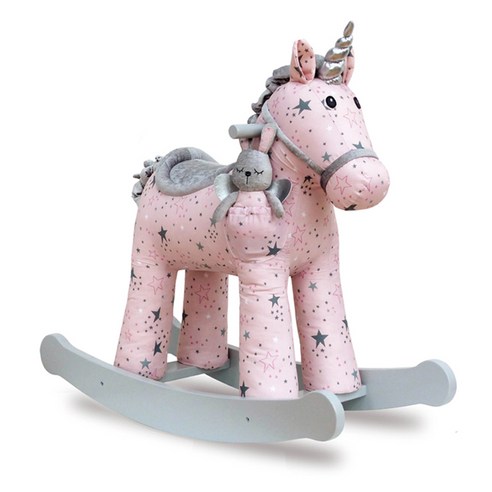 리틀버드톨드미 셀레스트 앤 Fae Rocking 유니콘 어린이 장난감 흔들말 라지 78 x 31 x 65 cm, 핑크