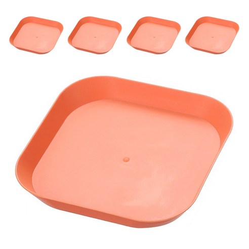 다잇슈 파스텔 4색 사각 트레이 5p, 03 오렌지