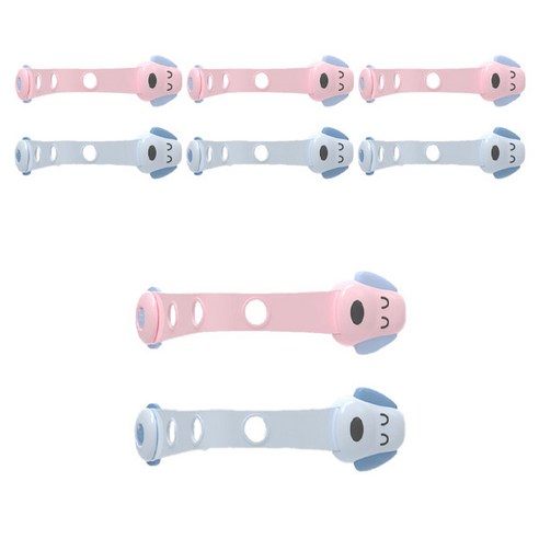 엠케이 펫모양 서랍잠금장치 문열림방지 2종 x 4p 세트, 블루, 핑크, 1세트