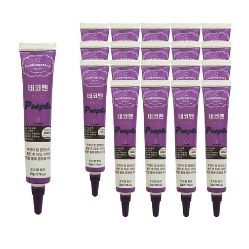 쿠킹스토리 퍼플 포도맛 초코펜, 20g, 20개