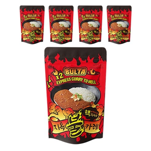 불타 지옥불카레 핵지옥맛, 180g, 5개
