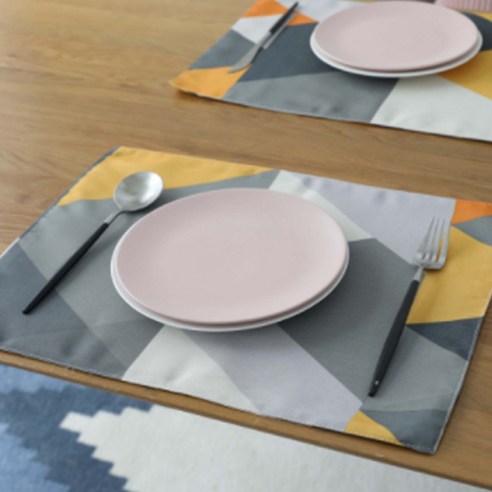 주방 인테리어 소품 테이블 매트 2p, 조각패턴, 320 x 450 x 10 mm