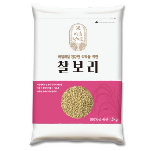 마음정미소 찰보리, 1개, 3kg