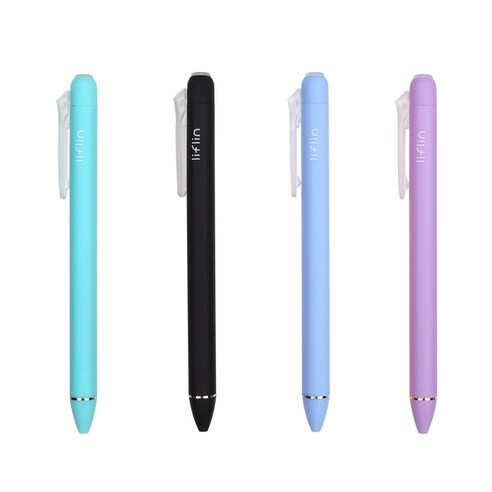 리플린 퀵드라이 단색펜 0.4mm 4종 세트, 민트, 블랙, 블루. 퍼플, 1세트