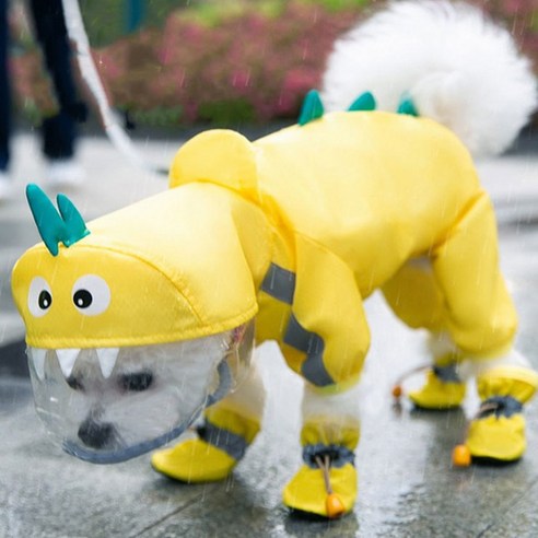 반려동물 용가리 레인코트