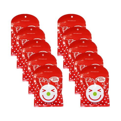 이지피아 이지 샤이니 폼클레이 10p, 연두, 50g, 1개