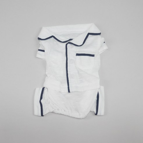 디자인사노 강아지 파자마 올인원, White