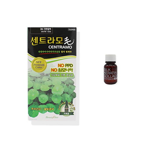 뷰티원 염색제 프리미엄 센트라모 코팅 칼라크림 120g + 앰플 세트, 3N 진한갈색(칼라크림), 1세트
