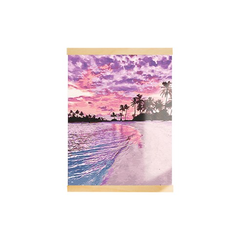 아트조이 DIY 행잉 명화그리기 족자형 40 x 50 cm, 아름다운 해변, 1개