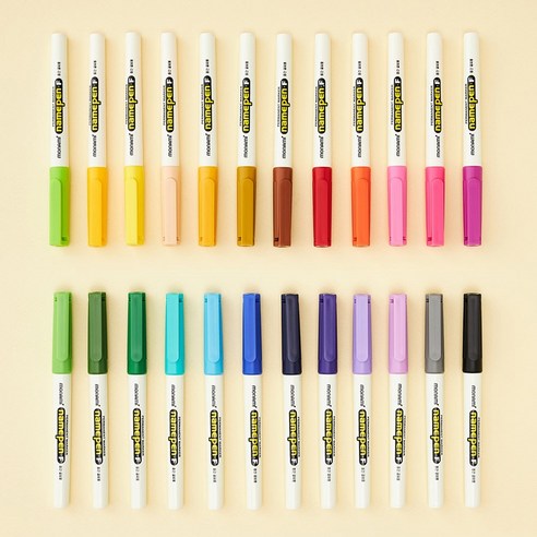 모나미 중간글씨용 네임펜 24색 세트, 혼합색상, 1세트