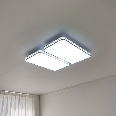 시그마램프 LED S2 거실 2등 100W 주광색, 백색