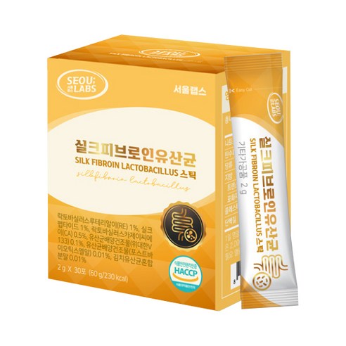 서울랩스 실크피브로인 유산균 30p, 1개, 60g