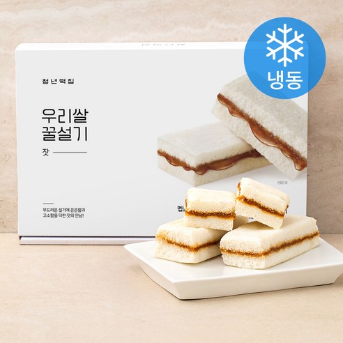 청년떡집 우리쌀 꿀설기 잣 (냉동), 60g, 6입