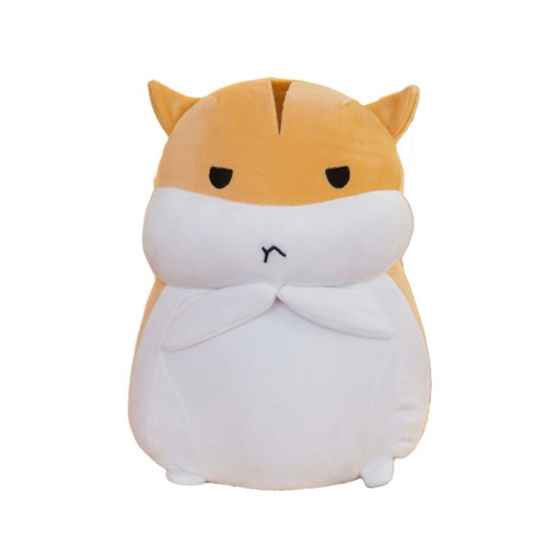 해솔 햄스터 캐릭터 안고자는 애착 봉제 인형, 옐로우, 1개